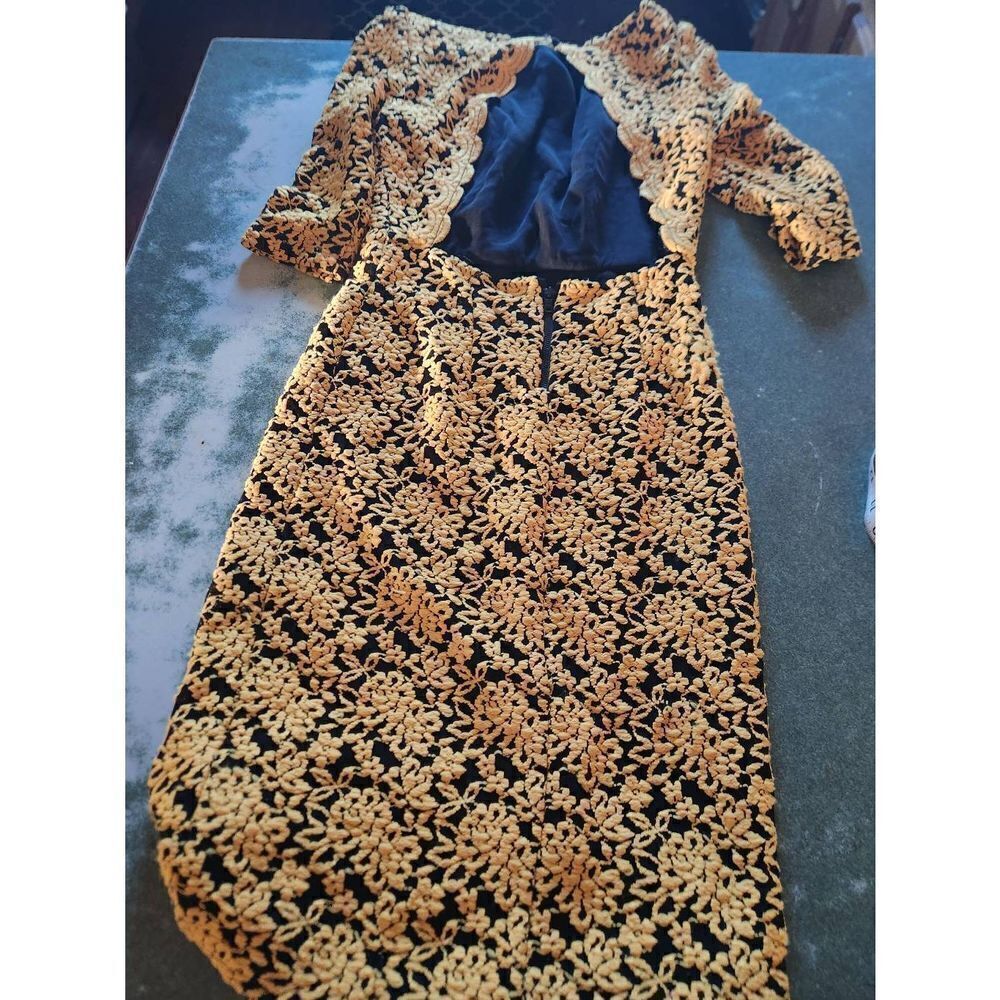 Alice+Olivia yellow lace cut out back dress - Picture 7 of 7